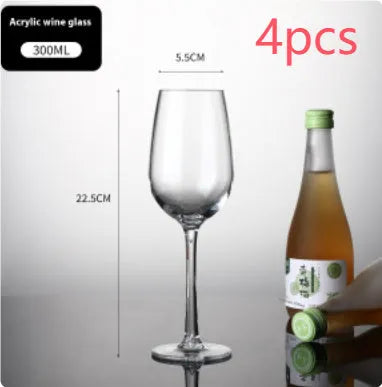 Clear PC acrylic wine bottle with modern design for beverage serving