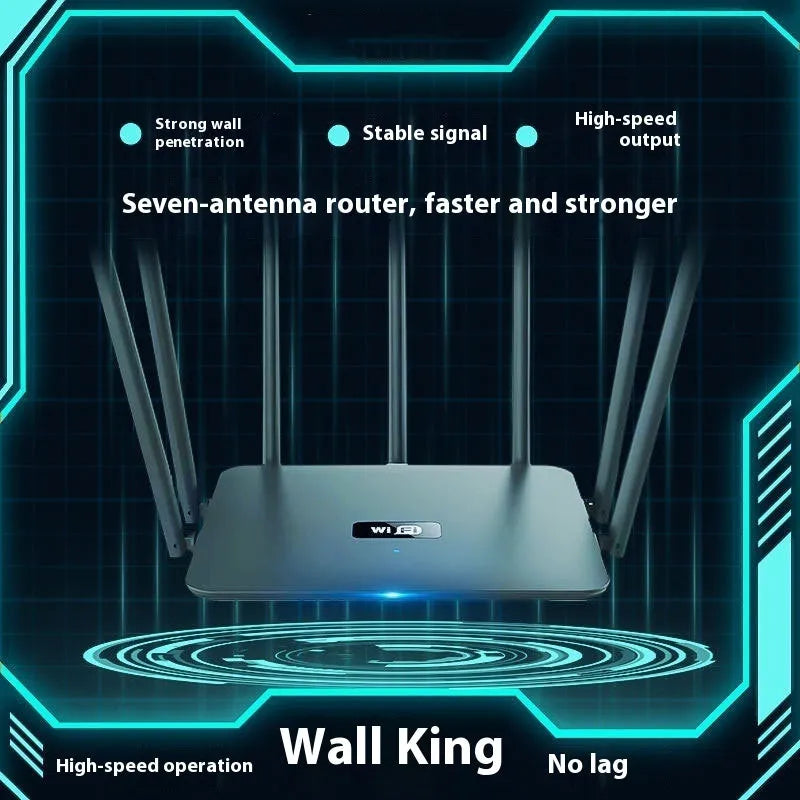 Dual-frequency 5G Gigabit router in white or black with wall-through coverage for whole-home WiFi