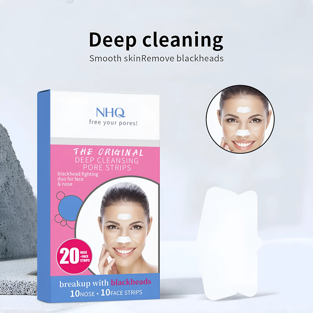70g pore acne cleanser nose strips in Black and Green for unisex T-zone care