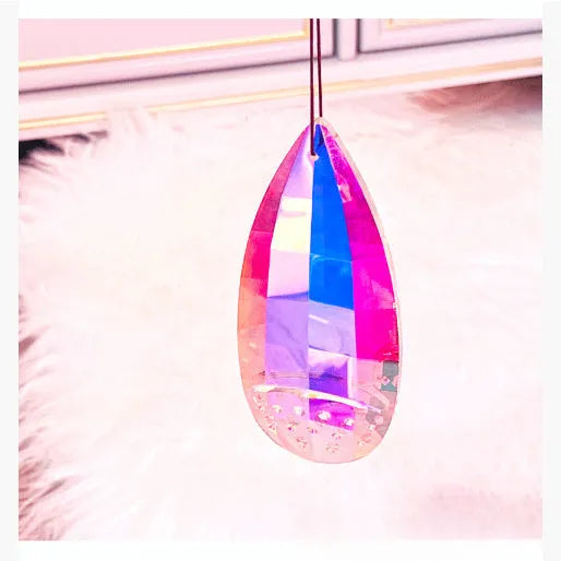 Rainbow electroplated crystal Christmas tree garden decoration hanging outdoors