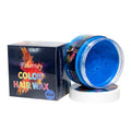 120g hair styling clay pot showing colour options including white, orange, red, yellow, blue, green, purple, rose red, and granny grey