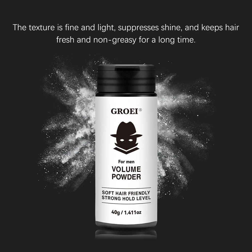 40g container of hair styling powder for oil control and fluffy volume