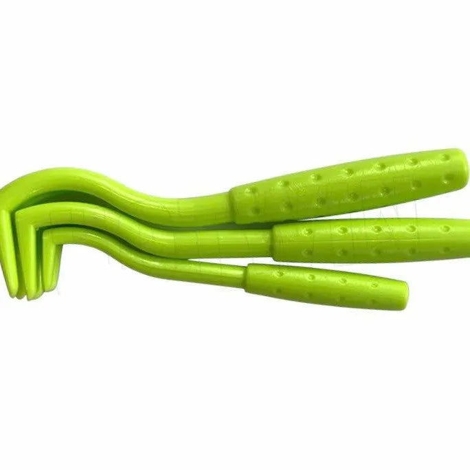 Blue plastic flea tick extractor for safe manual removal of ticks from pets
