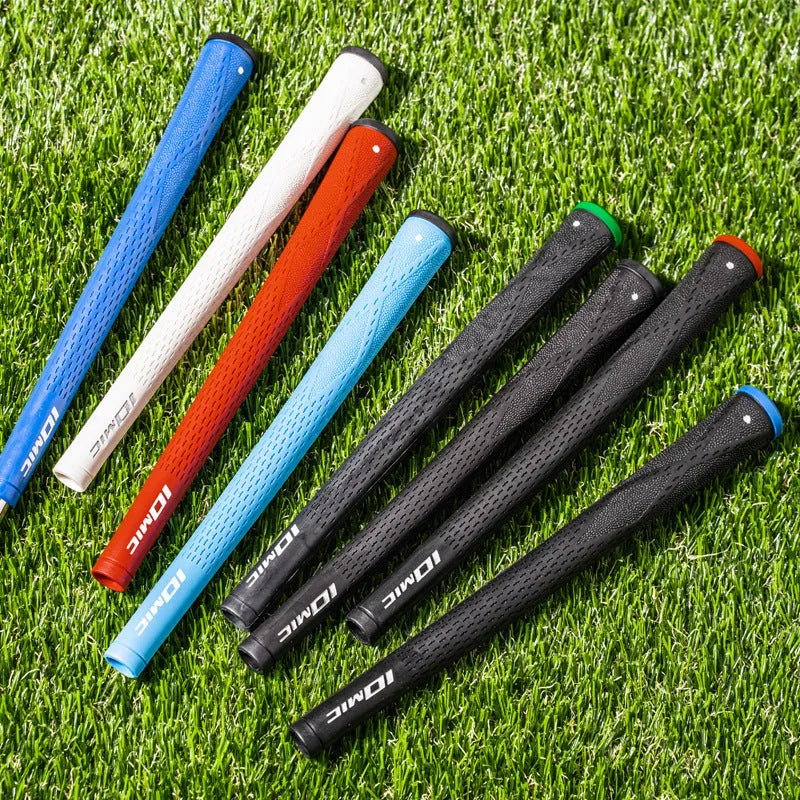 TPE golf club grip in multiple colour options including pink, red, blue, white and black combinations