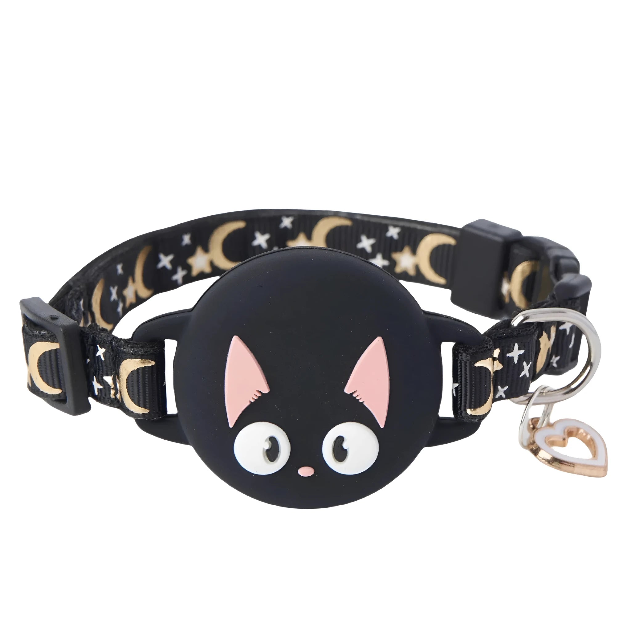Apple AirTag protective case for cat collars in plastic material with adjustable sizing options