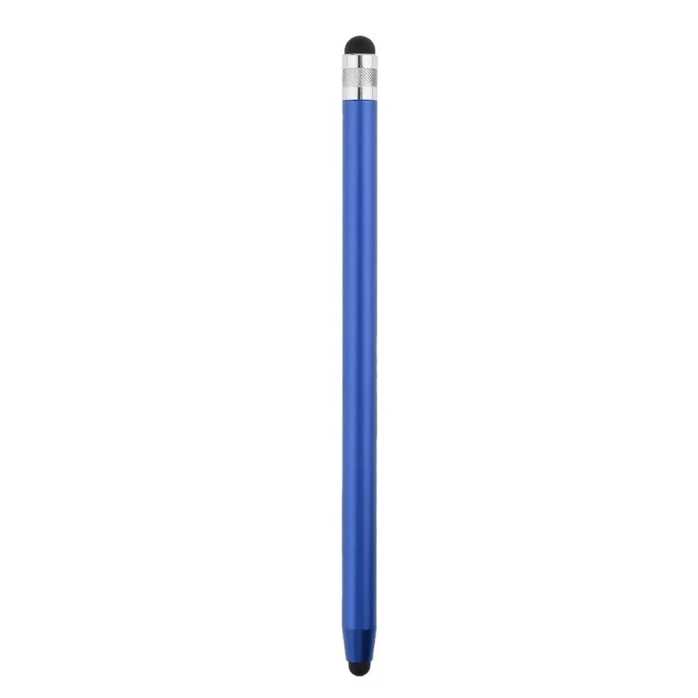 WK128 metal capacitive stylus pen with double silicone tips for tablet and smartphone drawing