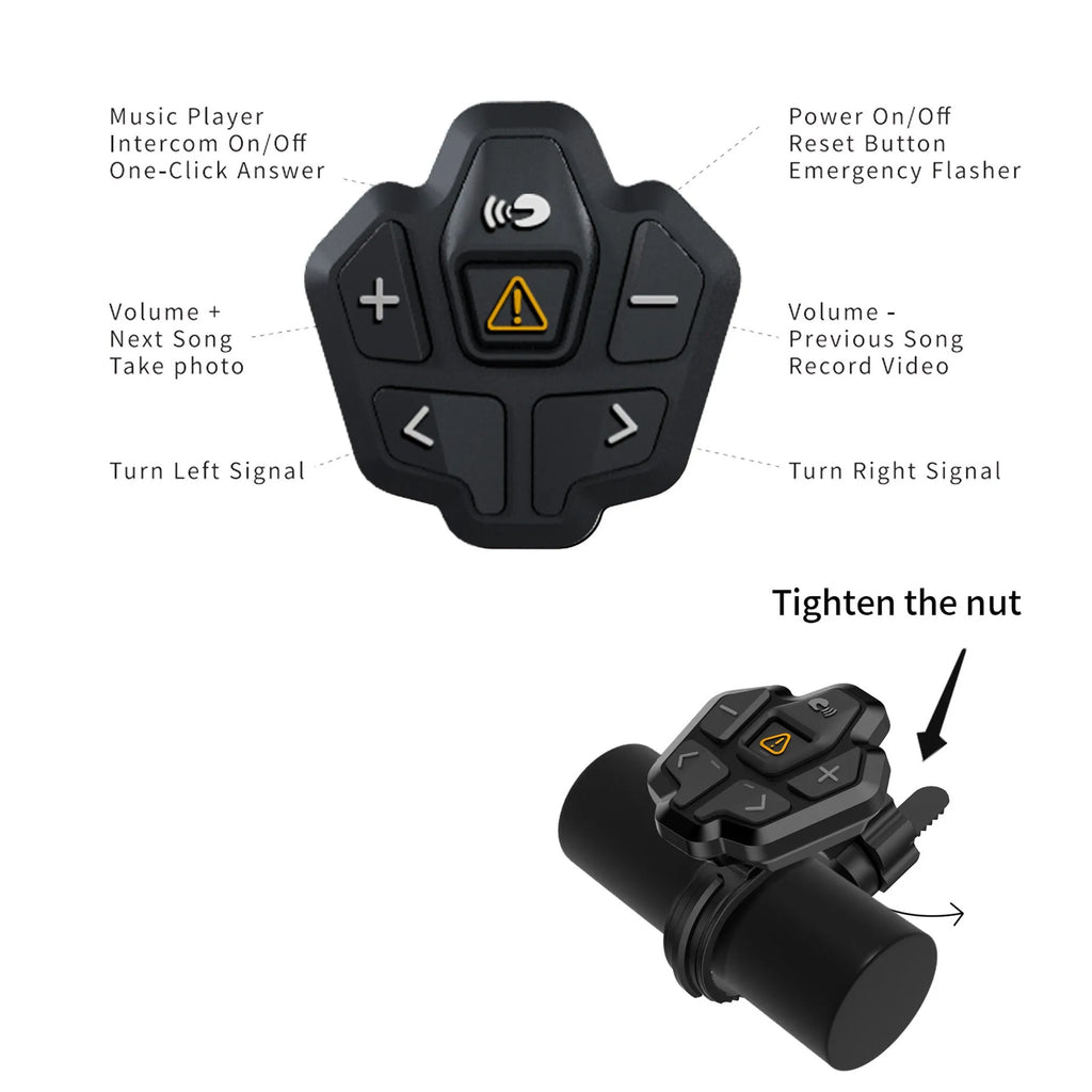Black and grey smart cycling helmet with integrated Bluetooth safety warning lights on the rear.