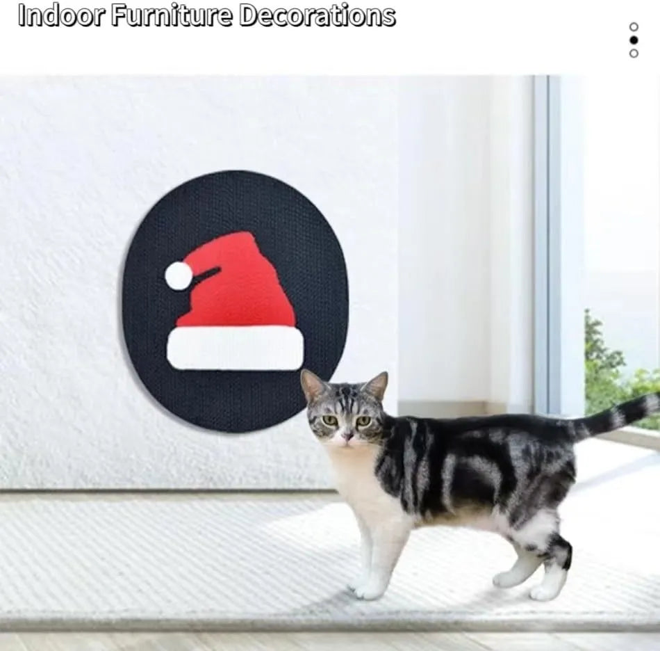 Wall mounted cat scratcher pad with corrugated cardboard surface measuring 35x44 cm