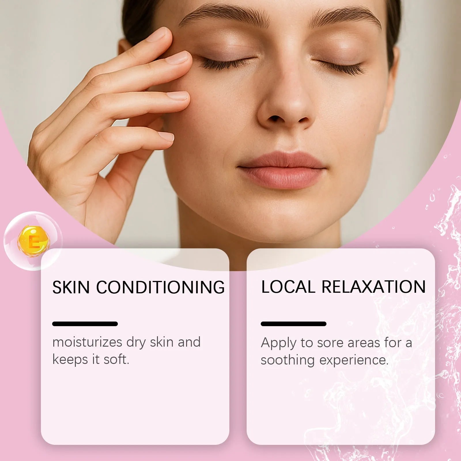89ml skin moisturising ball treatment oil bottle for body care with essential care oil formulation