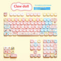 Clip Doll Original Cute Fit pink mechanical keyboard key cap set with Doll character artwork