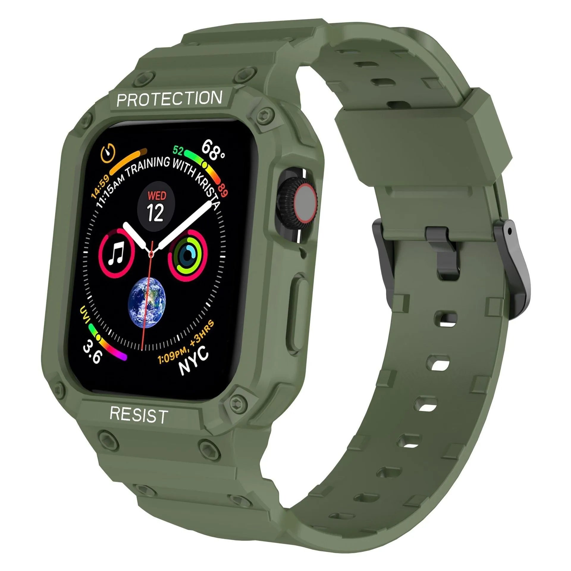 Soft sport TPU strap for Apple Watch Series 8 in multiple colours with 38mm and 42mm size options.