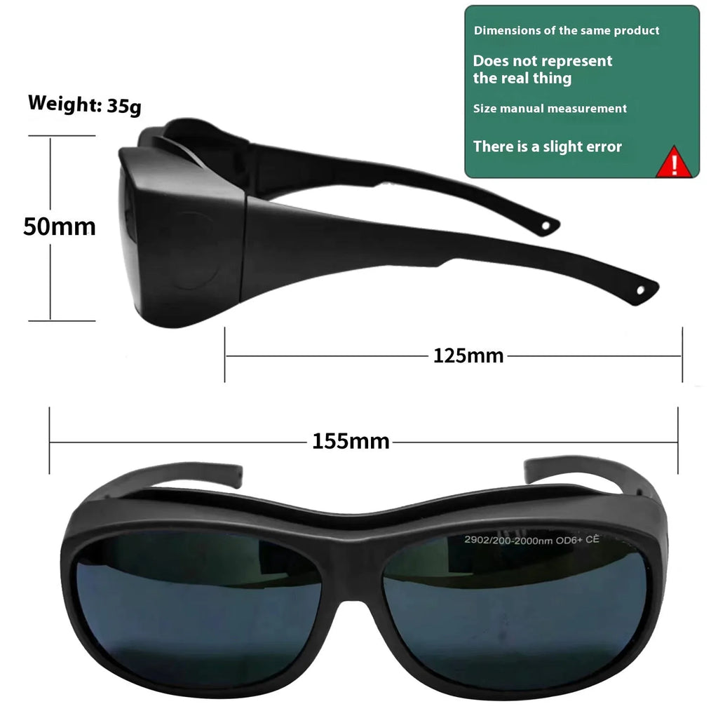 PC laser protection goggles for photon skin rejuvenation with 200-2000nm optical filtering