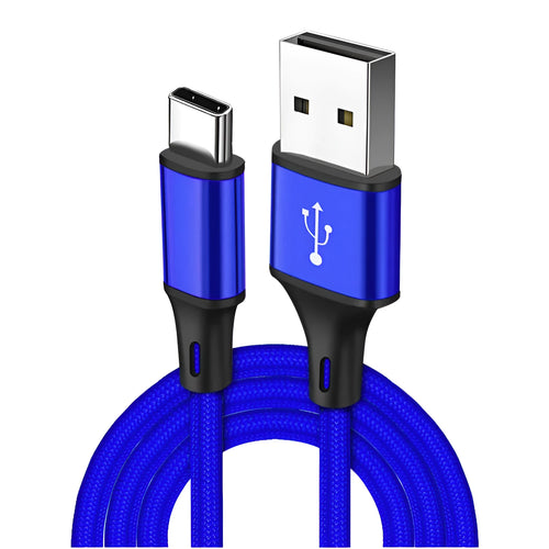 2 metre USB Type-C phone charging cable in multiple colour options
