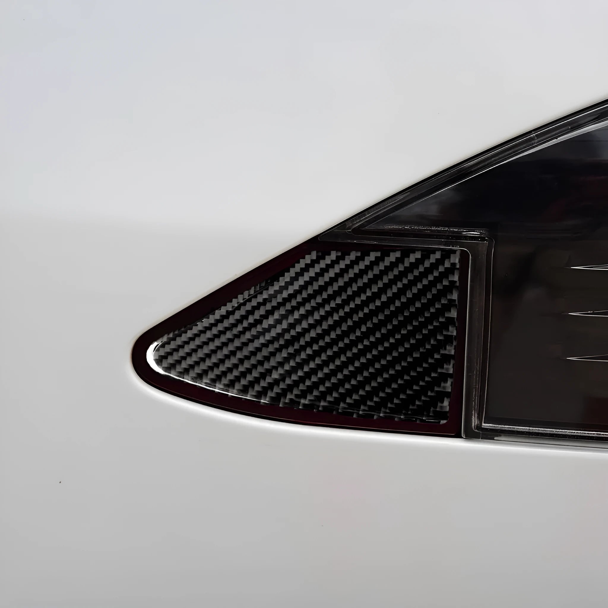 Carbon fibre USB charging port panel sticker with 3M adhesive backing