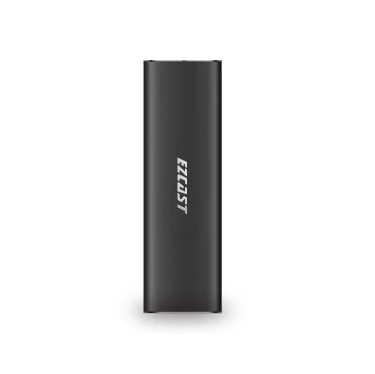 M.2 NVMe external SSD enclosure with USB 3.1 Gen 2 cable in dark grey