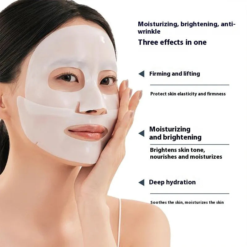 Collagen anti-wrinkle moisturising face mask with 28ml serum in single piece packaging