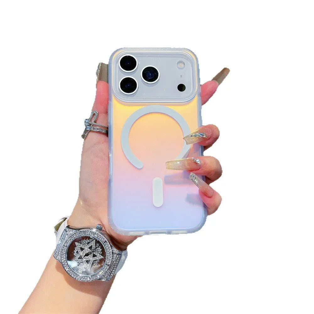Simple laser gradient frosted TPU PC phone case for iPhone 17 series back cover