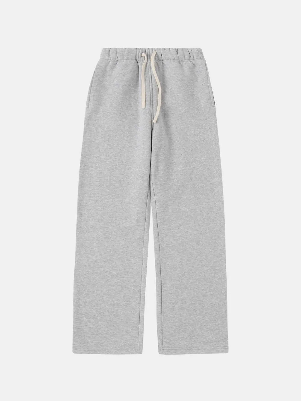 Men's fleece-lined sweatpants loose fit with elastic drawstring waist