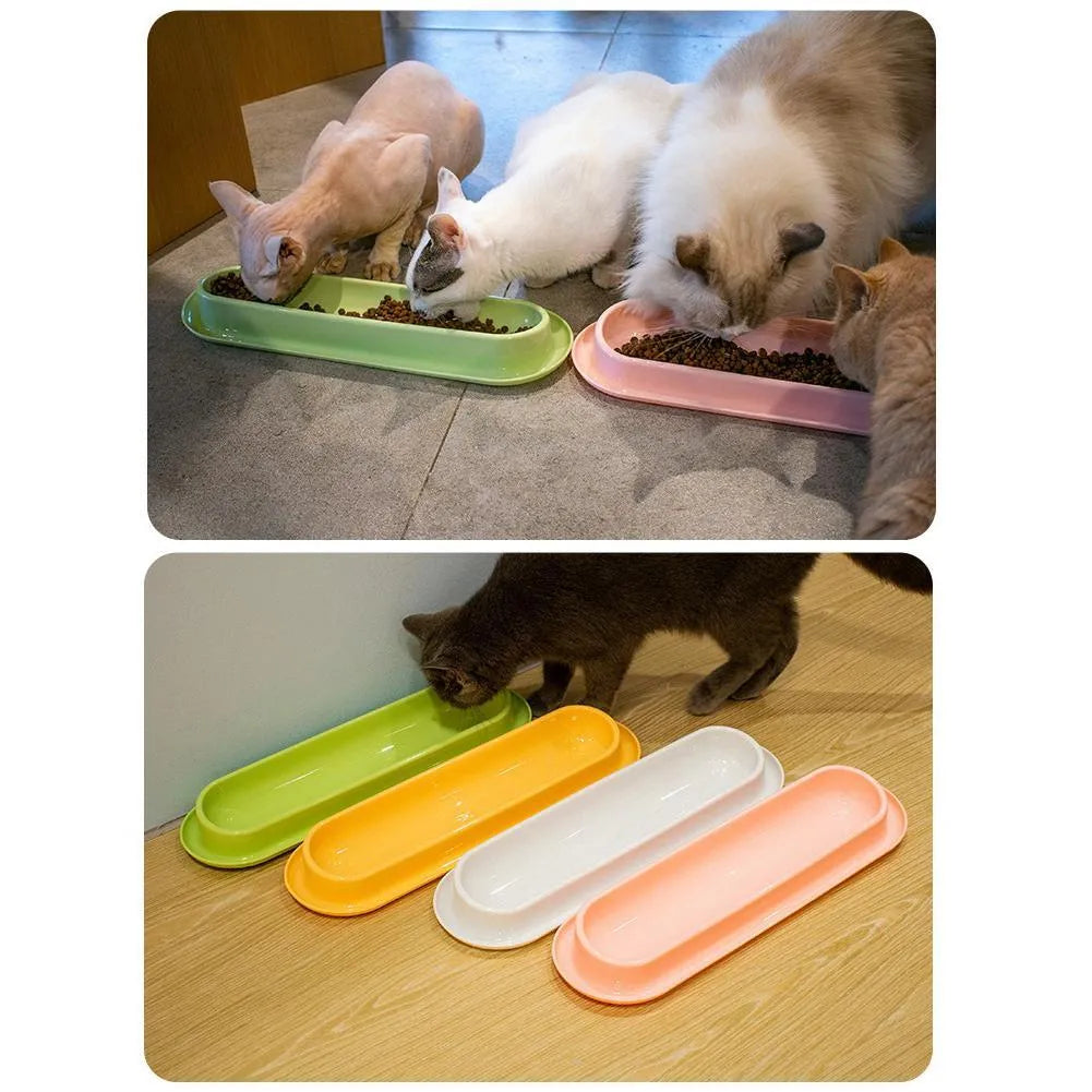Green stainless steel pet bowl set with silicone mat for dogs and cats