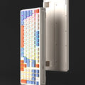 Plastic desktop computer keyboard with ABS construction in four colour options