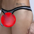 Men's Ice Silk nylon underwear briefs in elephant nose style on a colour selection background.