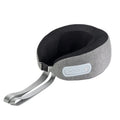 Light gray U-shaped memory foam massage pillow with USB cable for home use