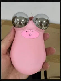 Pink or white HS-858 micro current facial lifting device for skin firming and rejuvenation.