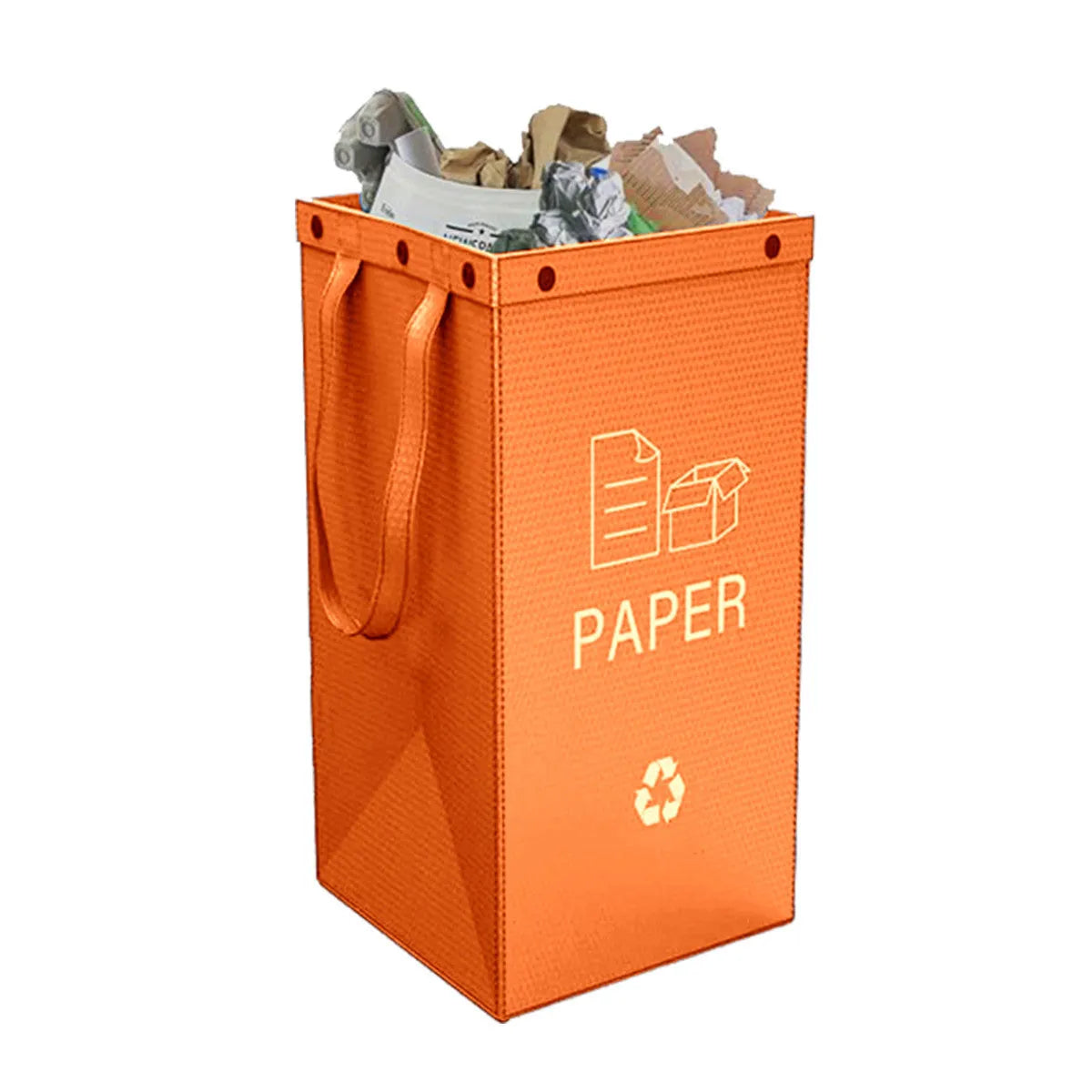 Blue 40-litre reusable PP plastic bin bag with dimensions 30cm wide by 50cm high.