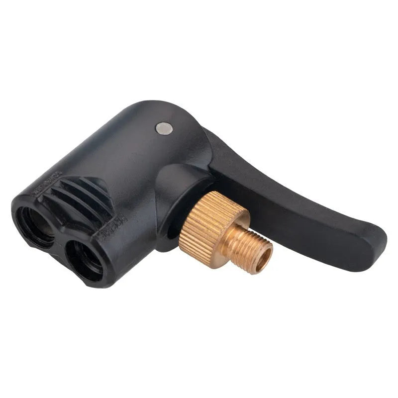 Two-in-one inflatable nozzle conversion chuck with hose and connectors for vehicle tyres and air mattresses