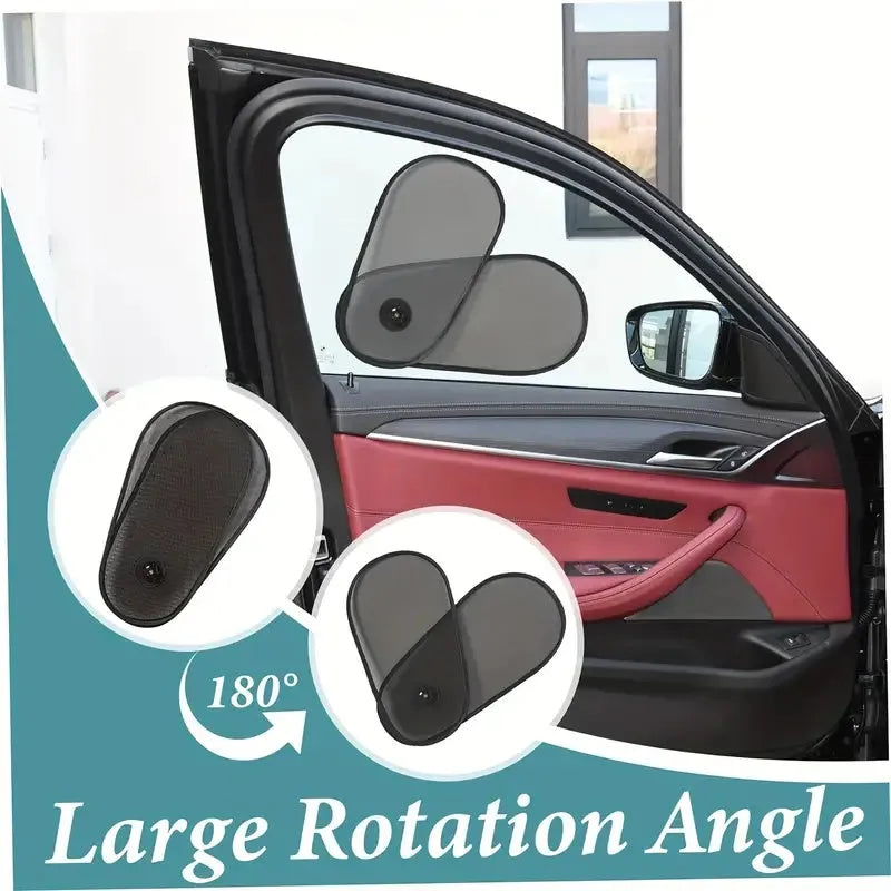 Breathable adjustable car side window shade for baby sun protection with suction cups