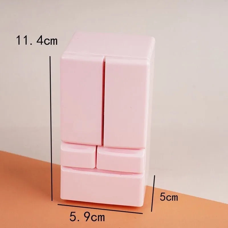 White plastic candy shop miniature model with LED light function displayed