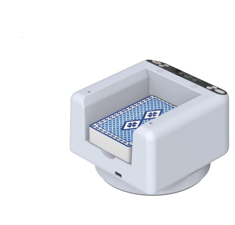 Third generation plastic automatic poker dealing device with card dispenser