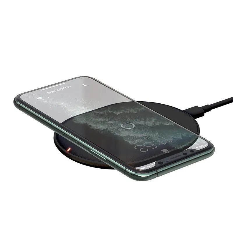 Baseus Rough 15W wireless charging pad for mobile phones in black colour