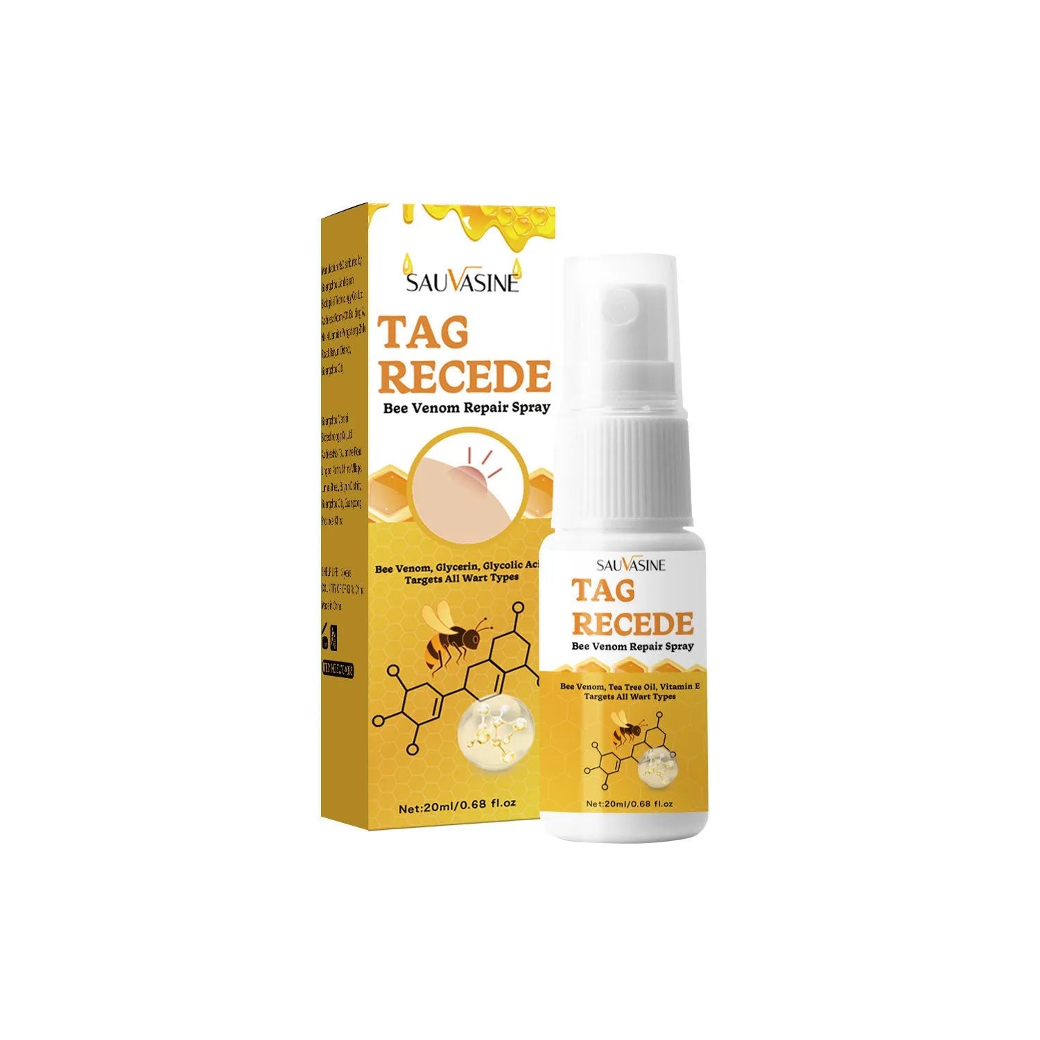 Bee Wart Spray skin treatment cream for moles and bumps in 20 ml container