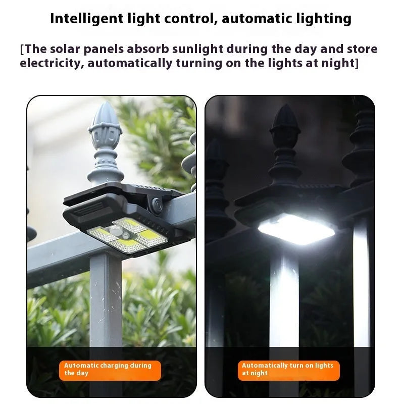 Motion-sensor clip lamp with intelligent induction for automatic wardrobe lighting
