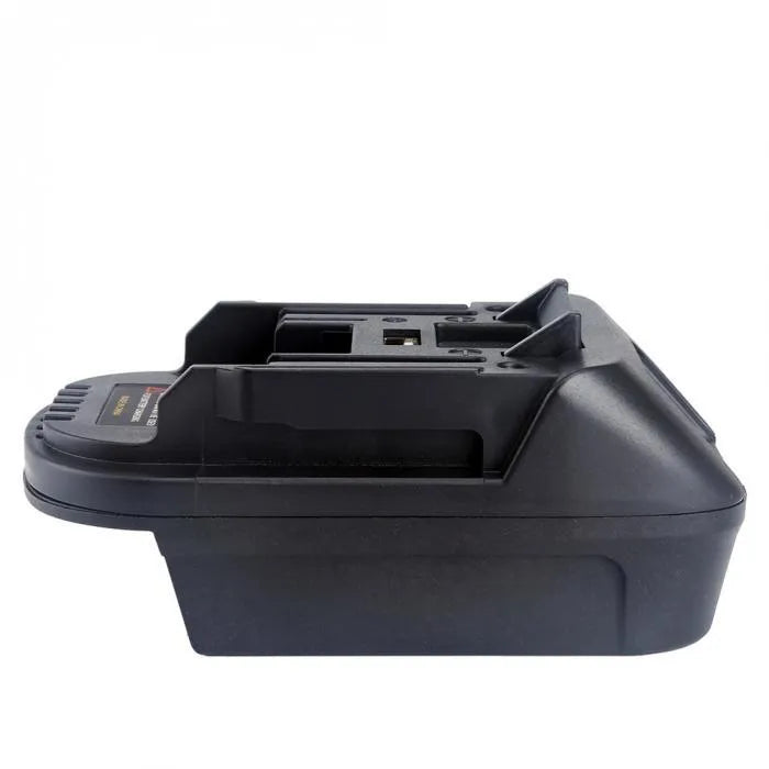 Black Milwaukee DM18M to Makita H99F battery adapter converter for power tools