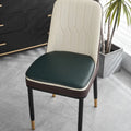 Leather horseshoe-shaped seat cushion in beige colour showing thickness and non-slip design