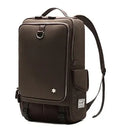 Men's modern Korean Oxford cloth backpack in army green colour, showing large capacity design.