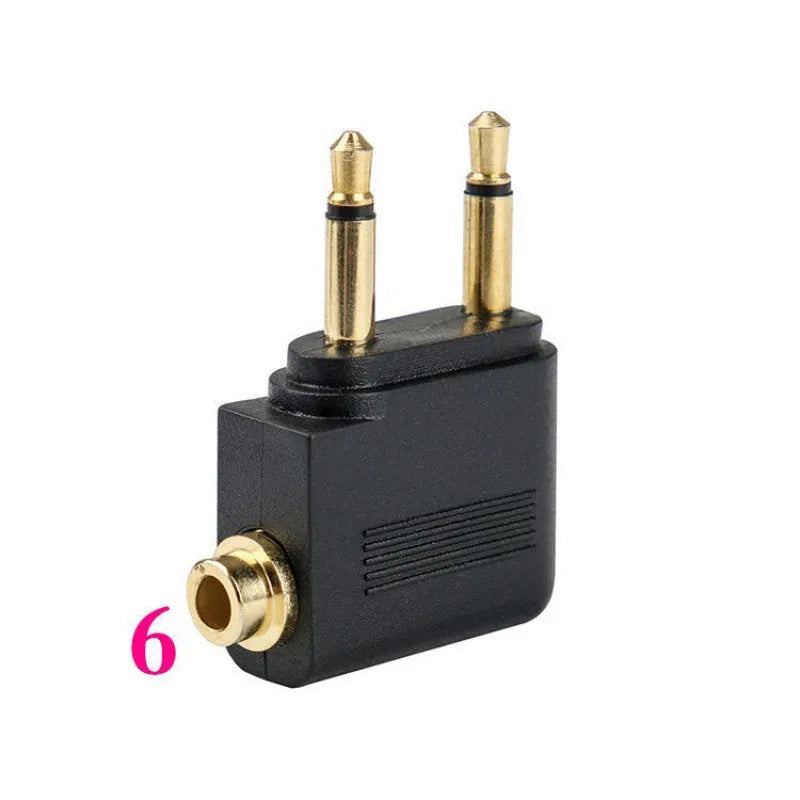 Black Bluetooth 5.4 audio adapter with 3.5mm plug for wireless audio conversion