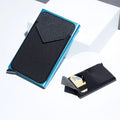 Metal card strap anti-theft aluminium alloy credit card case in solid colour