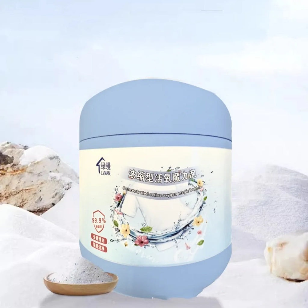 400g bottle of active oxygen bleaching powder for laundry stain removal with decontamination salt fizzer