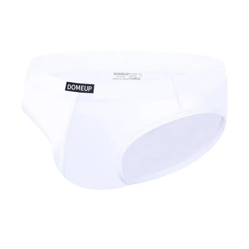 Men's seamless breathable briefs in low waist design available in white, black, and pink colours