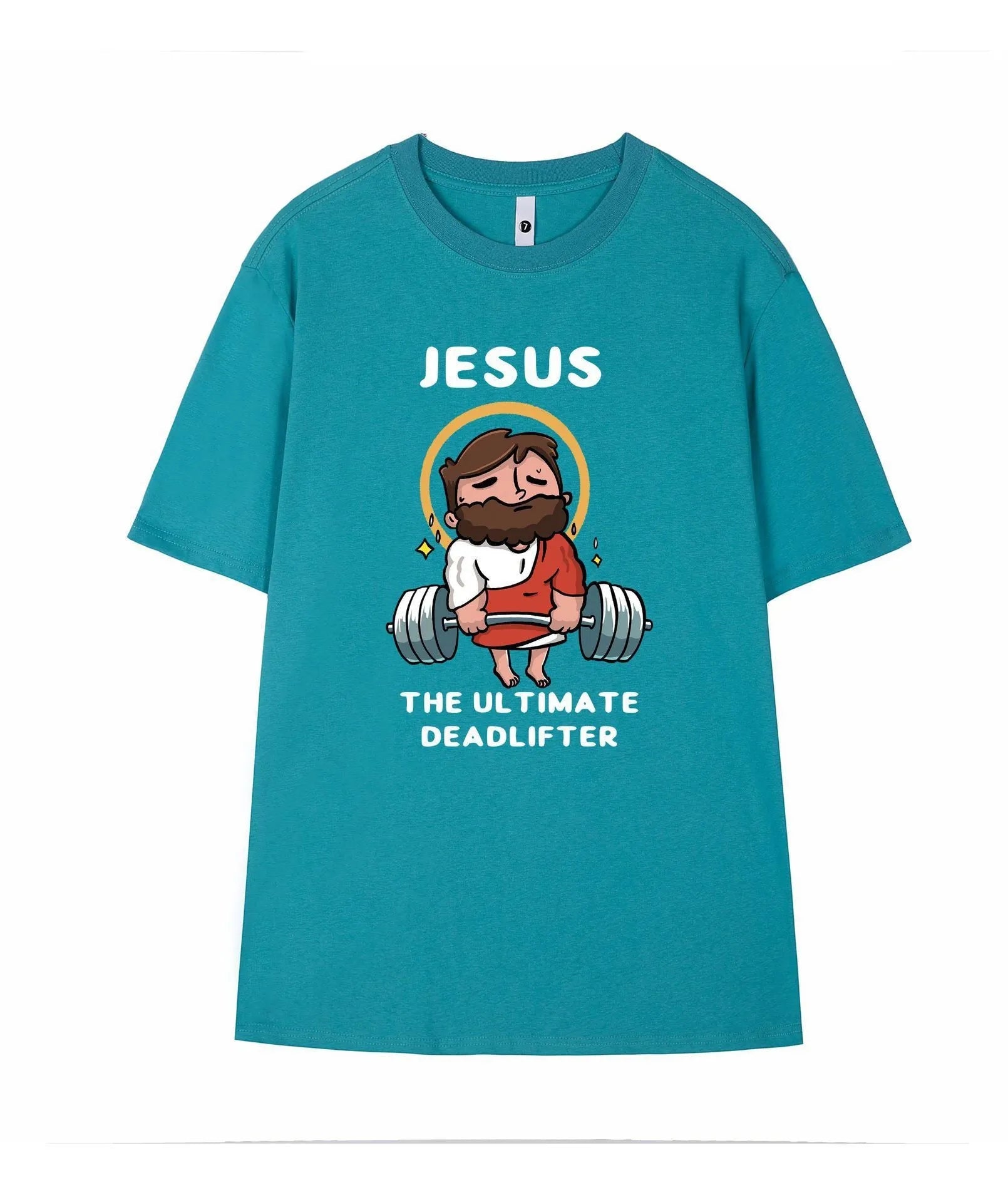 Men's plain pure cotton t-shirt on a hanger, shown in multiple colour options for custom business advertising.