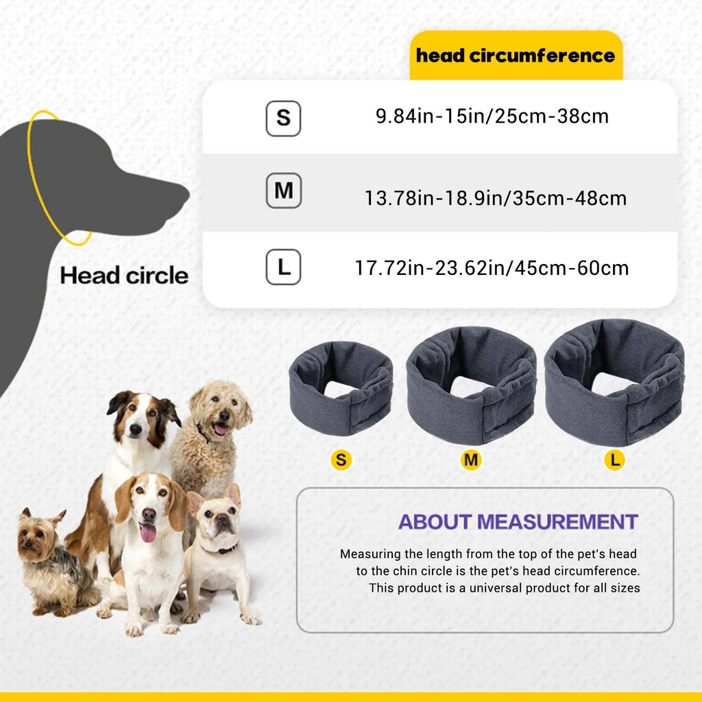 Dog wearing calming hoodie with ear covers in soft polyester fabric