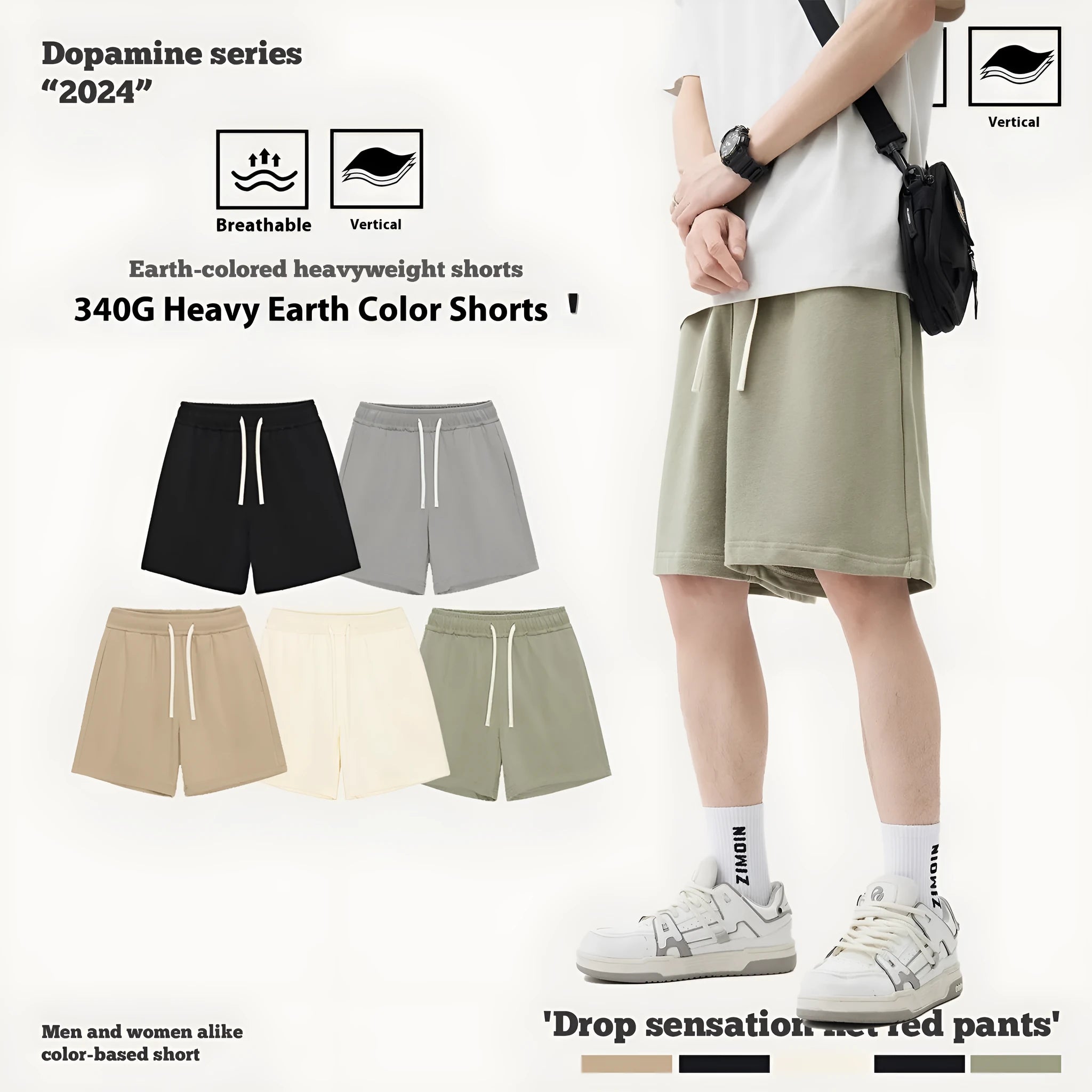 Loose cotton denim shorts for baby boy or girl in charcoal grey colour on a hanger
