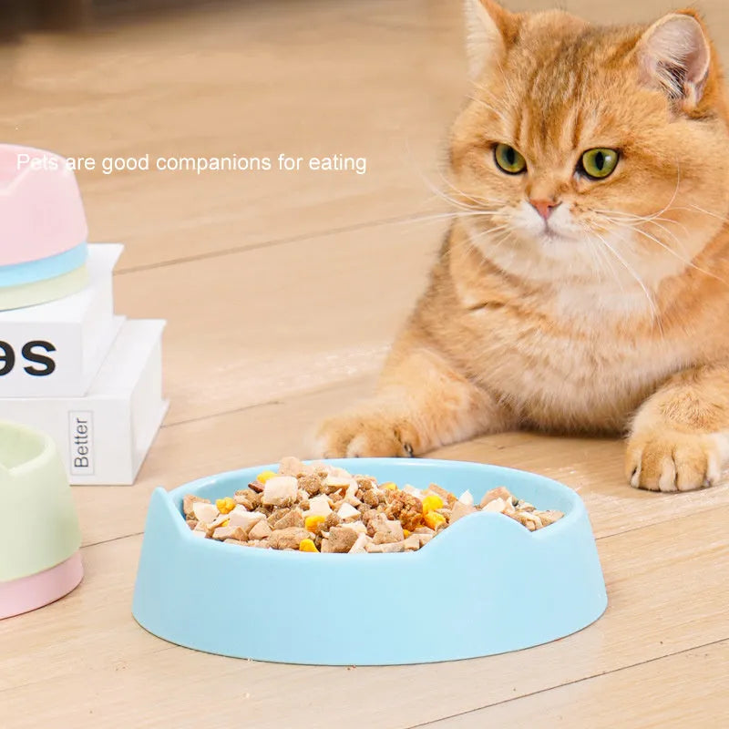 Blue ceramic dog slow feeder bowl with maze design for large breed dogs.