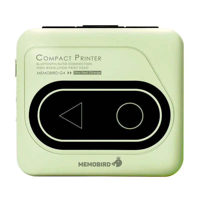 Portable Bluetooth thermal mini printer in avocado green colour for mobile phone photo printing