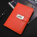 A6 lockable notebook with thickened cover, eight colour options, lock and key included