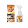 237ml bottle of heavy oil cleaner for kitchen grease and grime on a kitchen hob