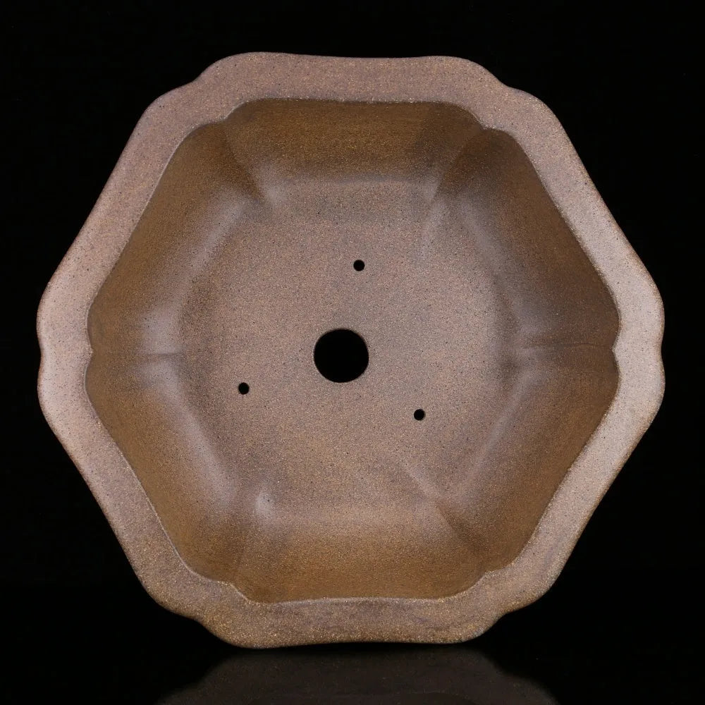 Large handmade purple sand tea basin for traditional Gongfu tea ceremonies